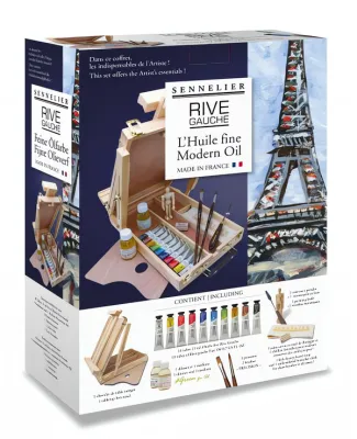Sada olejových barev se stojanem Rive Gauche -10x21ml