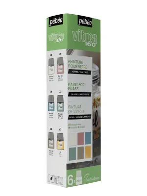 Sada vypalovacích barev na sklo VITREA (Pebeo) - 6 x20 ml Varianta III. pastelové odstíny
