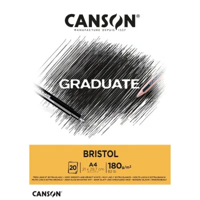Umělecký skicovací blok  Canson Bristol -  A4 (20 listů 180g) 